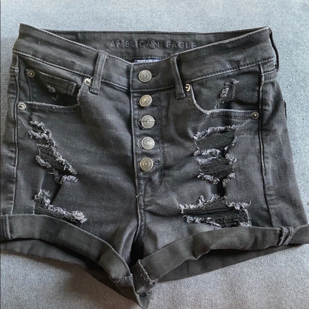 American Eagle jean shorts with rips